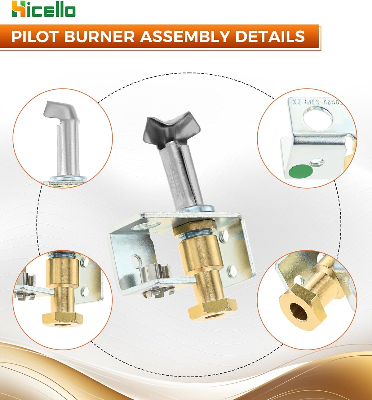Pilot Assembly Gas Pilot Burner Vertical Downward Inlet Thermocouple Holder
