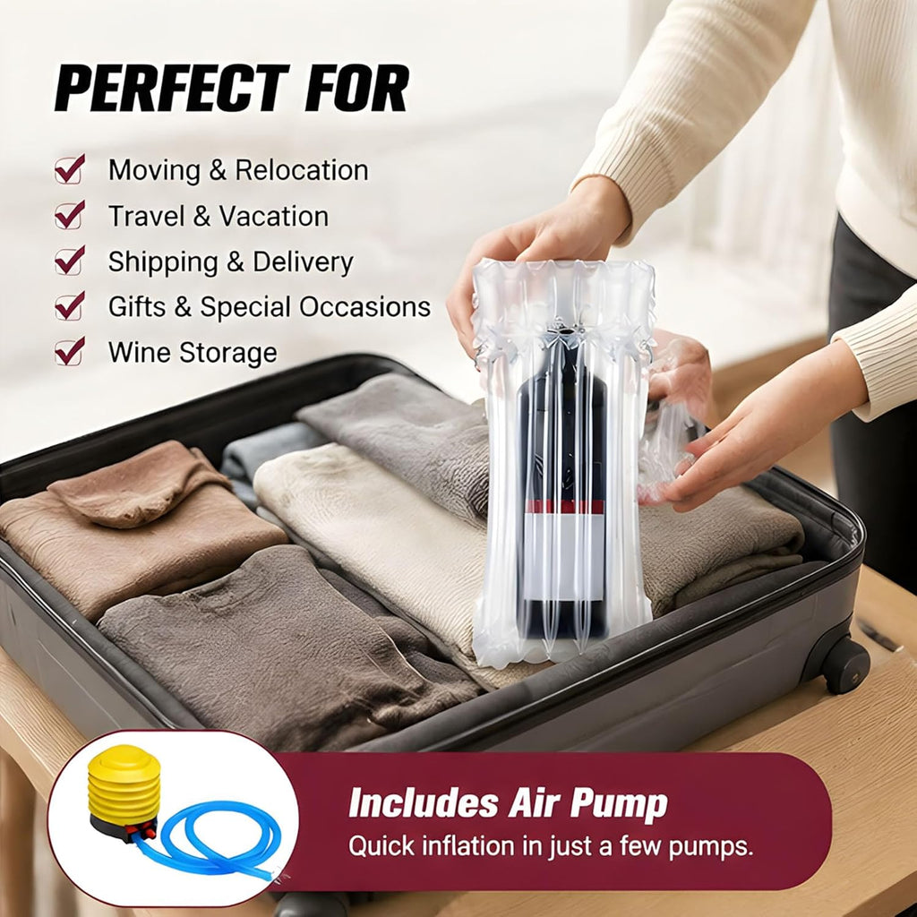 Packing Sleeve Inflatable Wine Protector Bag with Air Column