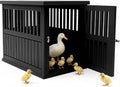 Outdoor Duck House, PP Resin Poultry Shelter, Black