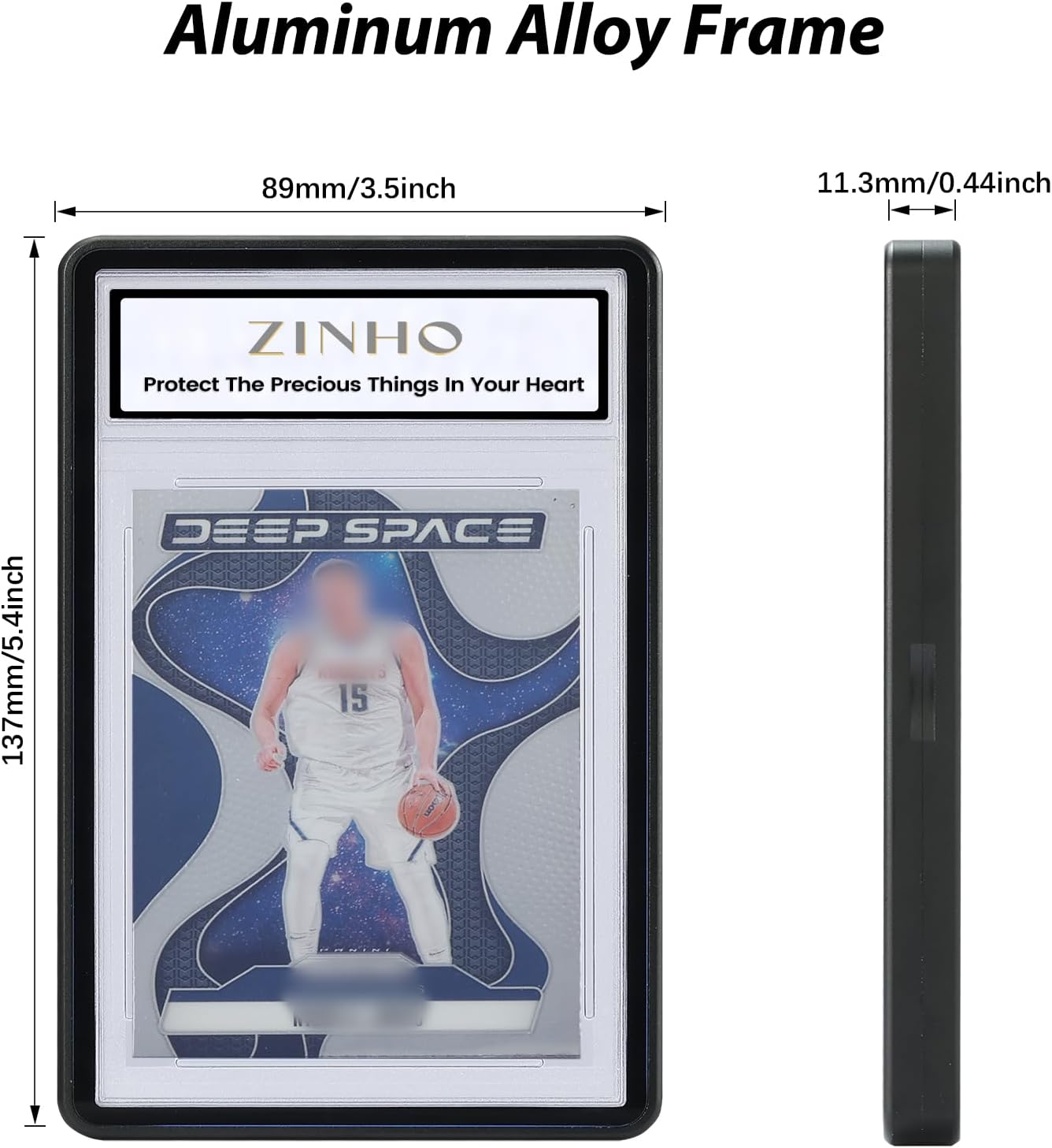 Graded Card Case Magnetic Aluminum Alloy Slab Protector Display Case Fits BGS Cards, UV Protection (Black)
