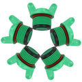 Rierdge 3/4" PT Male Thread PPR Pipe Fitting End Caps, 25mm, Green