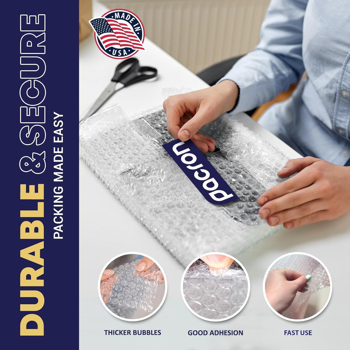 Bubble Cushion Sheets 12x12 – 225 Pack Pre-Cut Bubble Cushioning Sheets for Shipping Fragile Items – Protective