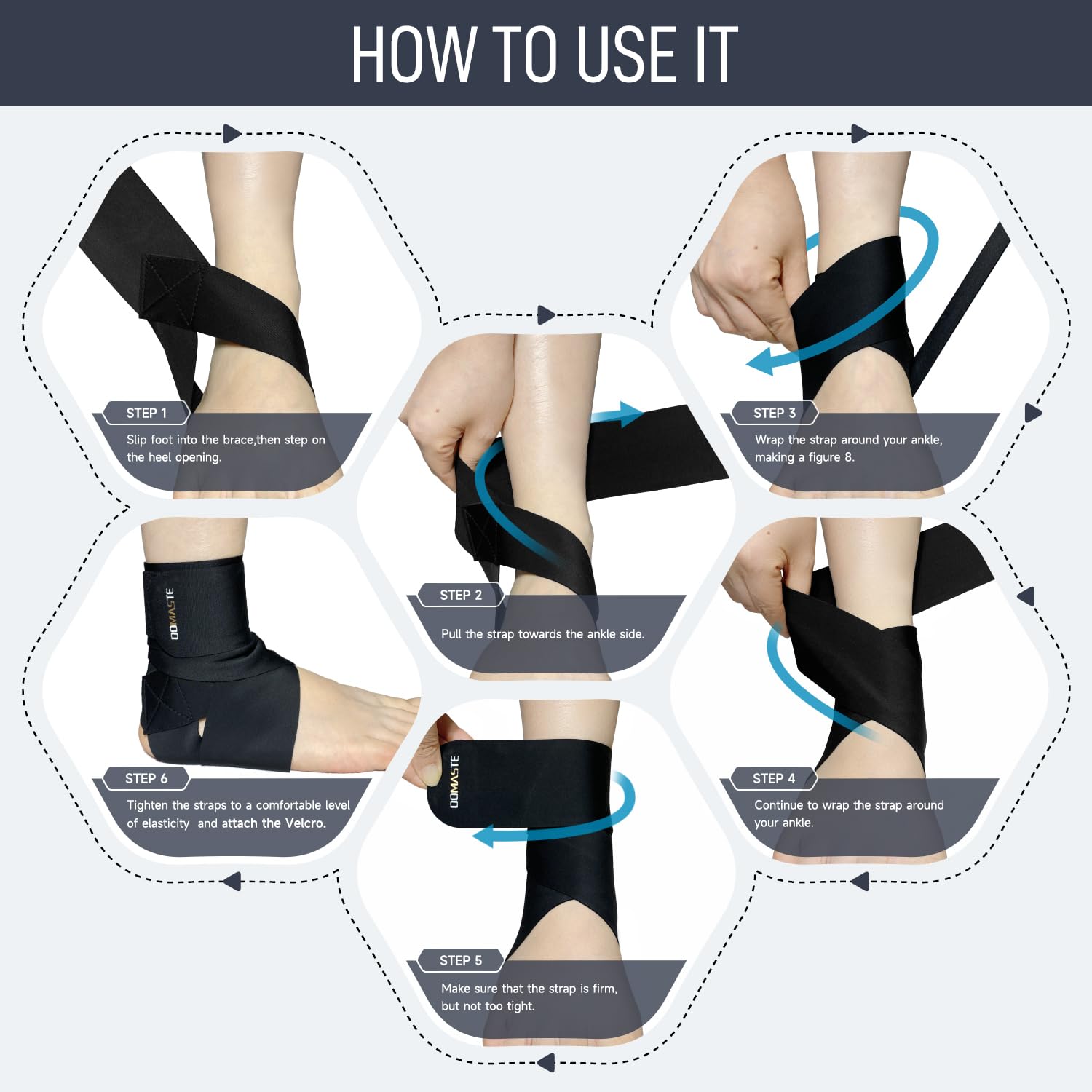 Ultra Thin Ankle Wraps Ankle Brace for Men ＆ Women, Adjustable Ankle Straps for Arch, Sprained Foot, Tendinitis
