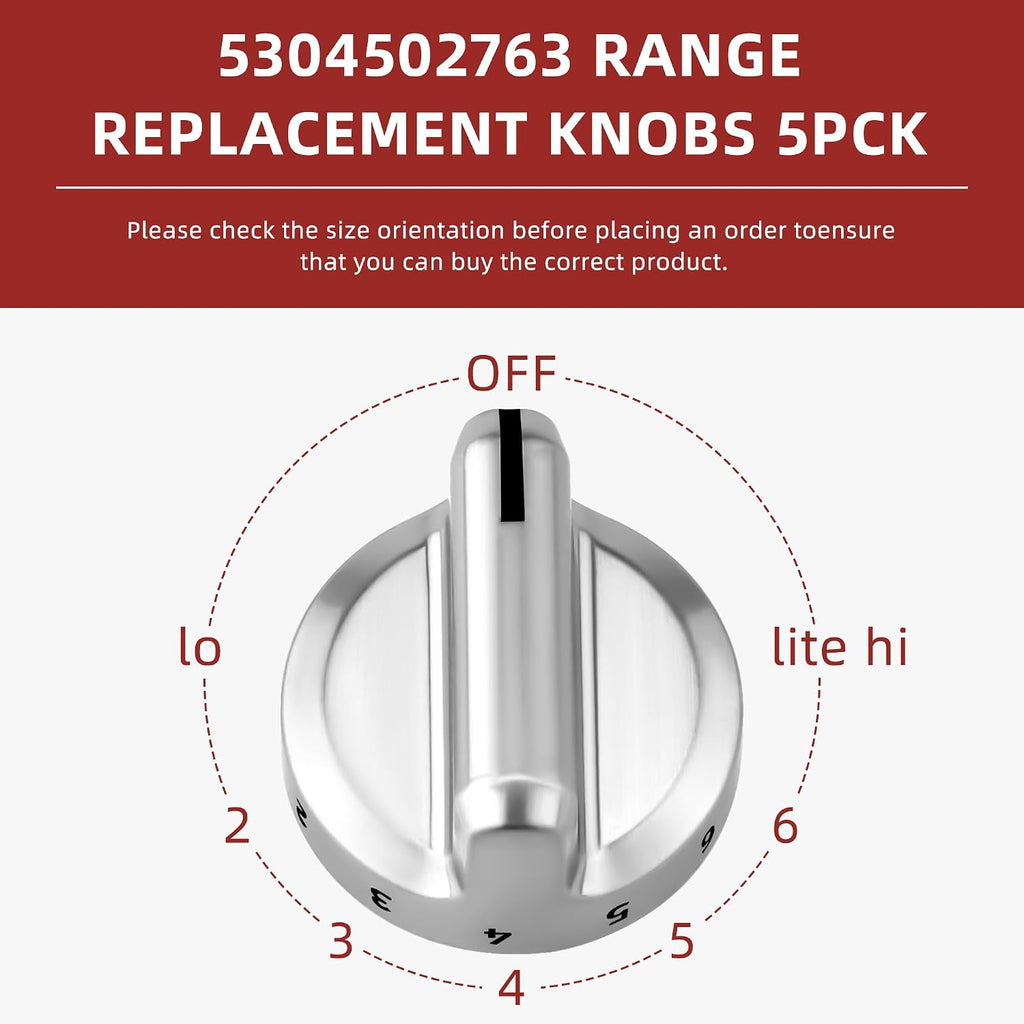 5304502763 Gas Stove Knobs Replacement for Frigidaire | Control knobs PD00043517 knobs Electric Universal Stove Parts