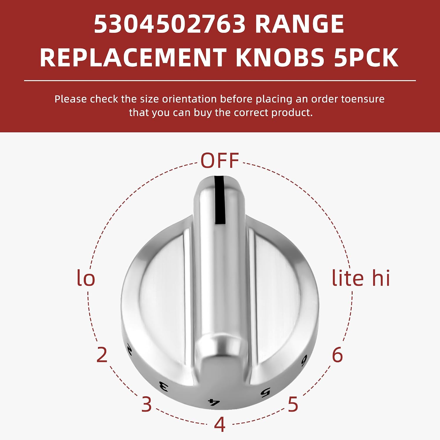 5304502763 Gas Stove Knobs Replacement for Frigidaire | Control knobs PD00043517 knobs Electric Universal Stove Parts