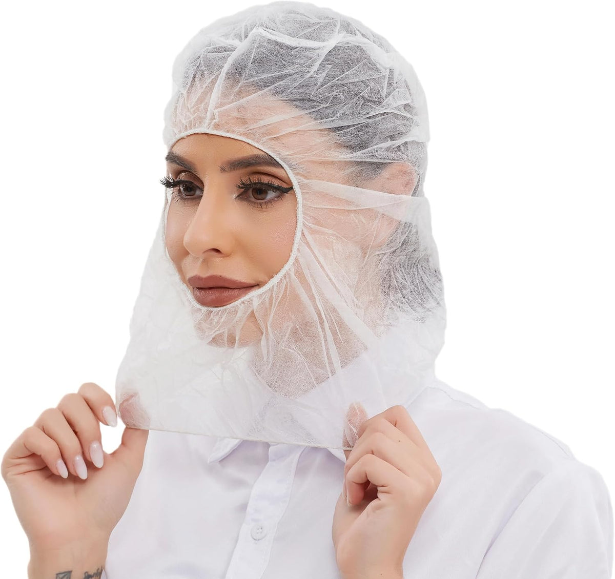 Disposable Hood Cap Face Hair Cover Beard Cover Combo