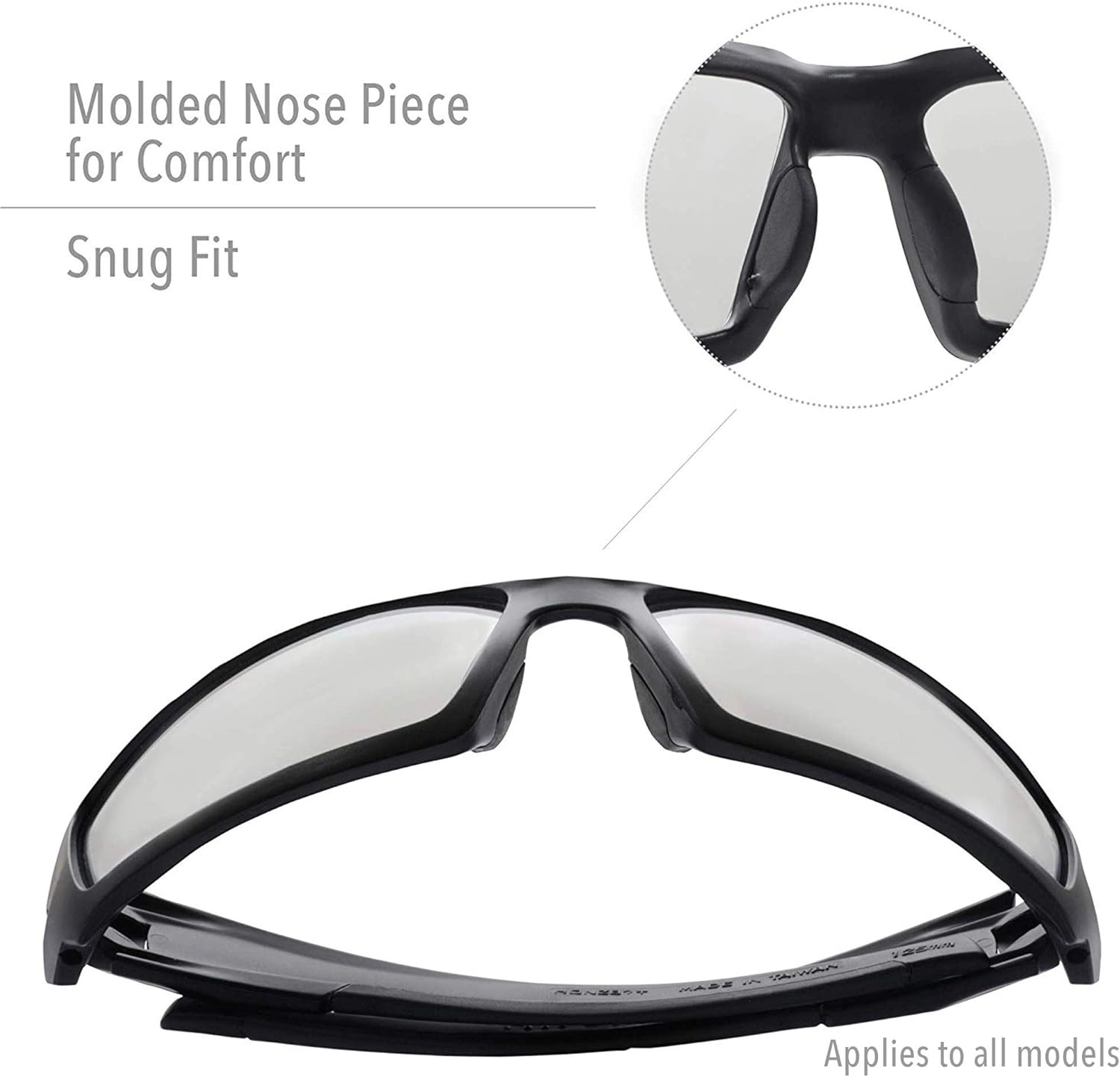 Uvex Hypershock Safety Glasses, Black Frame with SCT-Blue Lens & HydroShield Anti-Fog Coating (S2951HS)