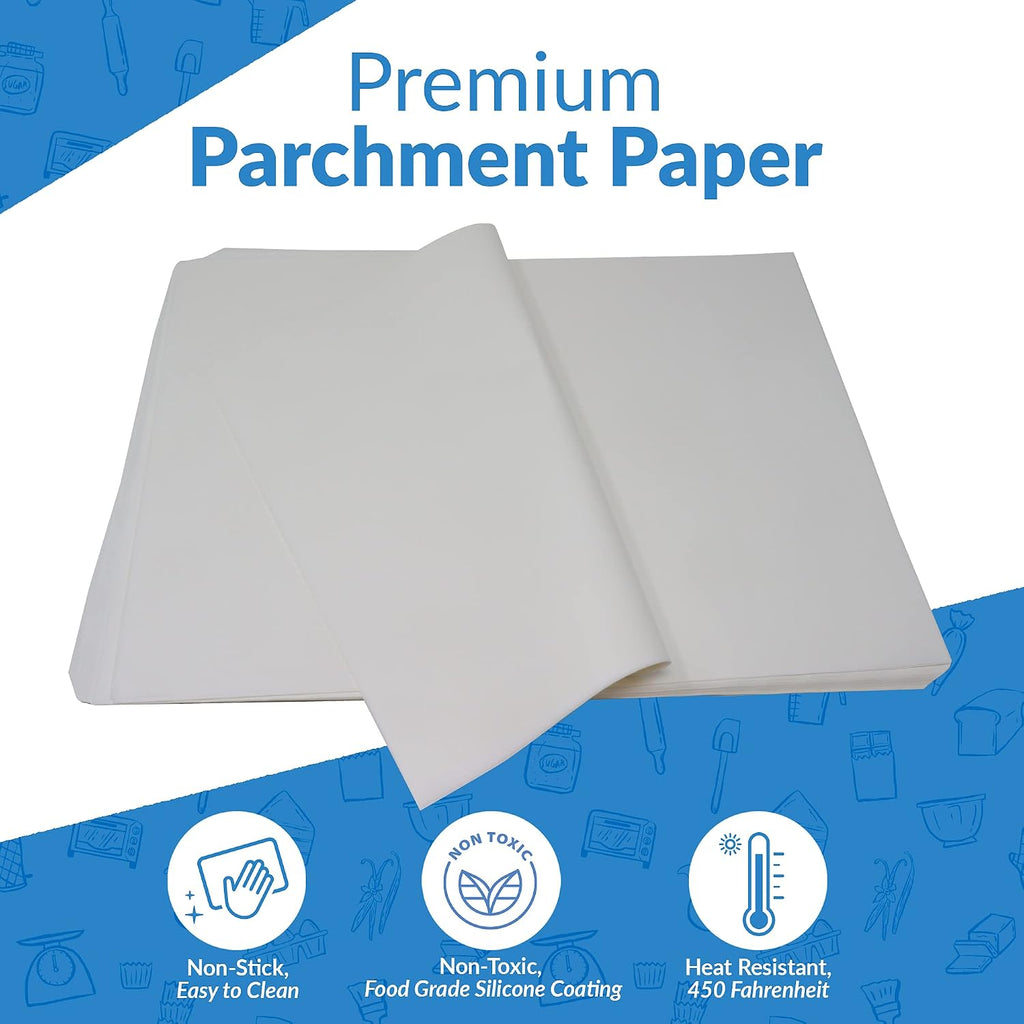 500 Pcs Parchment Paper Sheets, 12x16 in. White