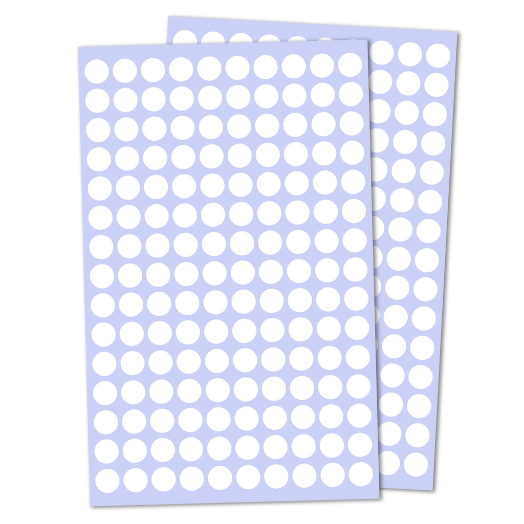 15,000 Pack - 0.375" Round Dot Stickers Labels - White