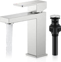 Brushed Nickel Bathroom Faucet 1 Hole, Single Handle Vanity Faucet