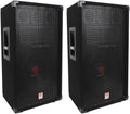 RSG12 12" 3-Way 8-Ohm Passive DJ Pro Audio PA Speaker, 2-Pack | 1000W Peak/500W RMS, SpeakON and 1/4" Inputs, Pole