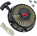 KINDZA Recoil Starter for Honda GX390 GX340 389 420 439 cc 11 13 hp Generator Replaces 28400-ZE3-W01ZB 28400-Z5T-305ZB Black with OEM Emblem GX390, Recoil Starter Bolts and Rope