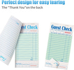 60 Pack/3000 Tickets Guest Checks Books for Servers, Green