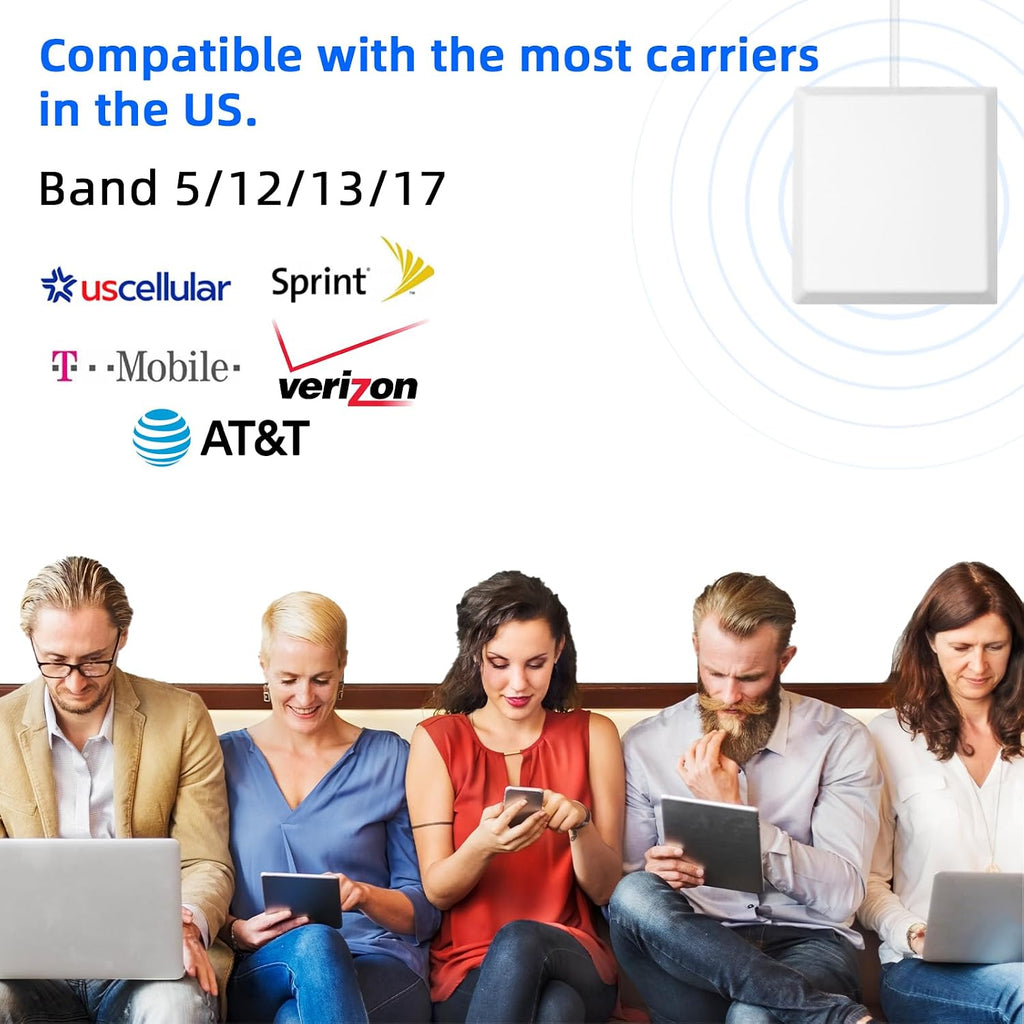 Cell Phone Booster for Home & Multi-Room,Up to 7,000 sq ft,Cell Phone Signal Booster for Band 5/12/13/17,Boost 5G 4G