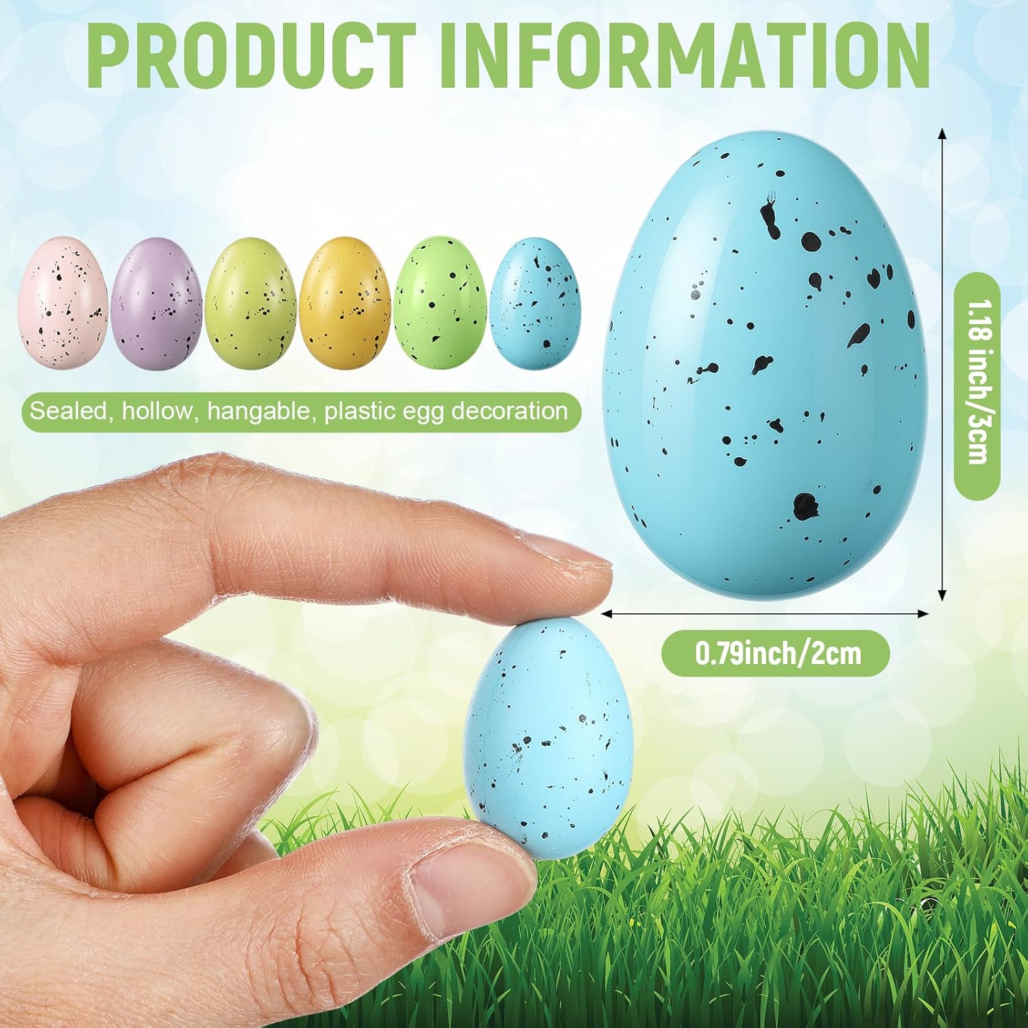 36 Pcs Easter Speckled Eggs Small Plastic Speckled Eggs Mini Decorative for DIY Crafts Easter Basket Stuffer Party