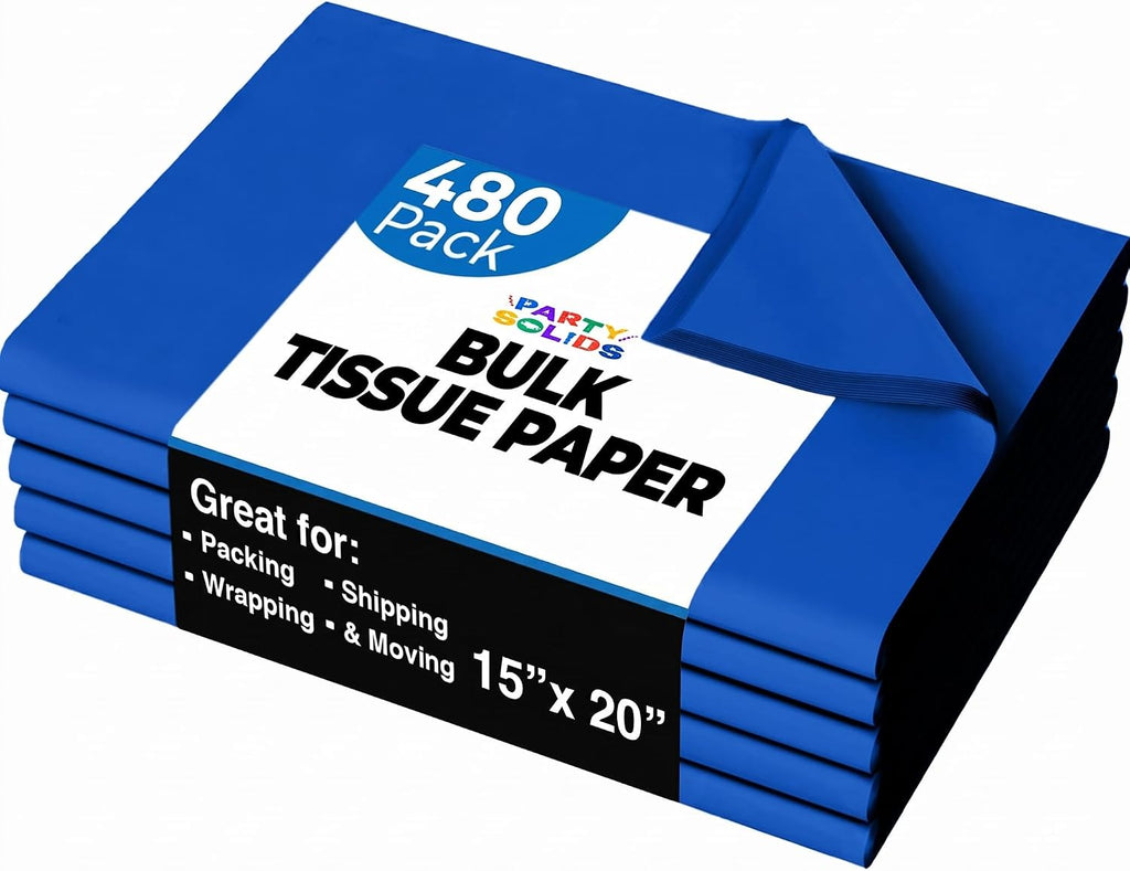 Dark Blue Tissue Paper for Gift Bags 15" X 20" 480 Sheets