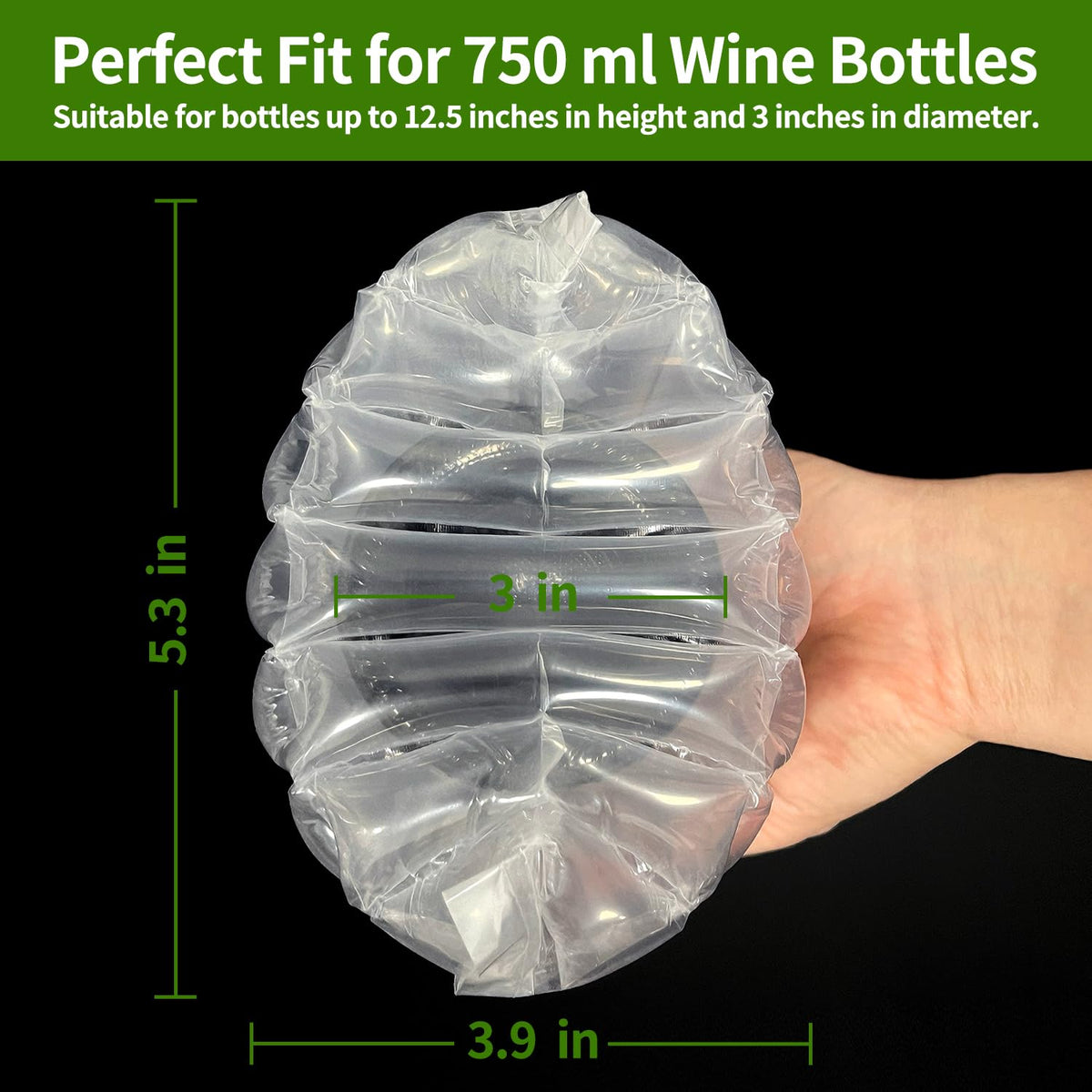 30 Pack Wine Bags for Travel, Inflatable Bottle Protector Sleeve