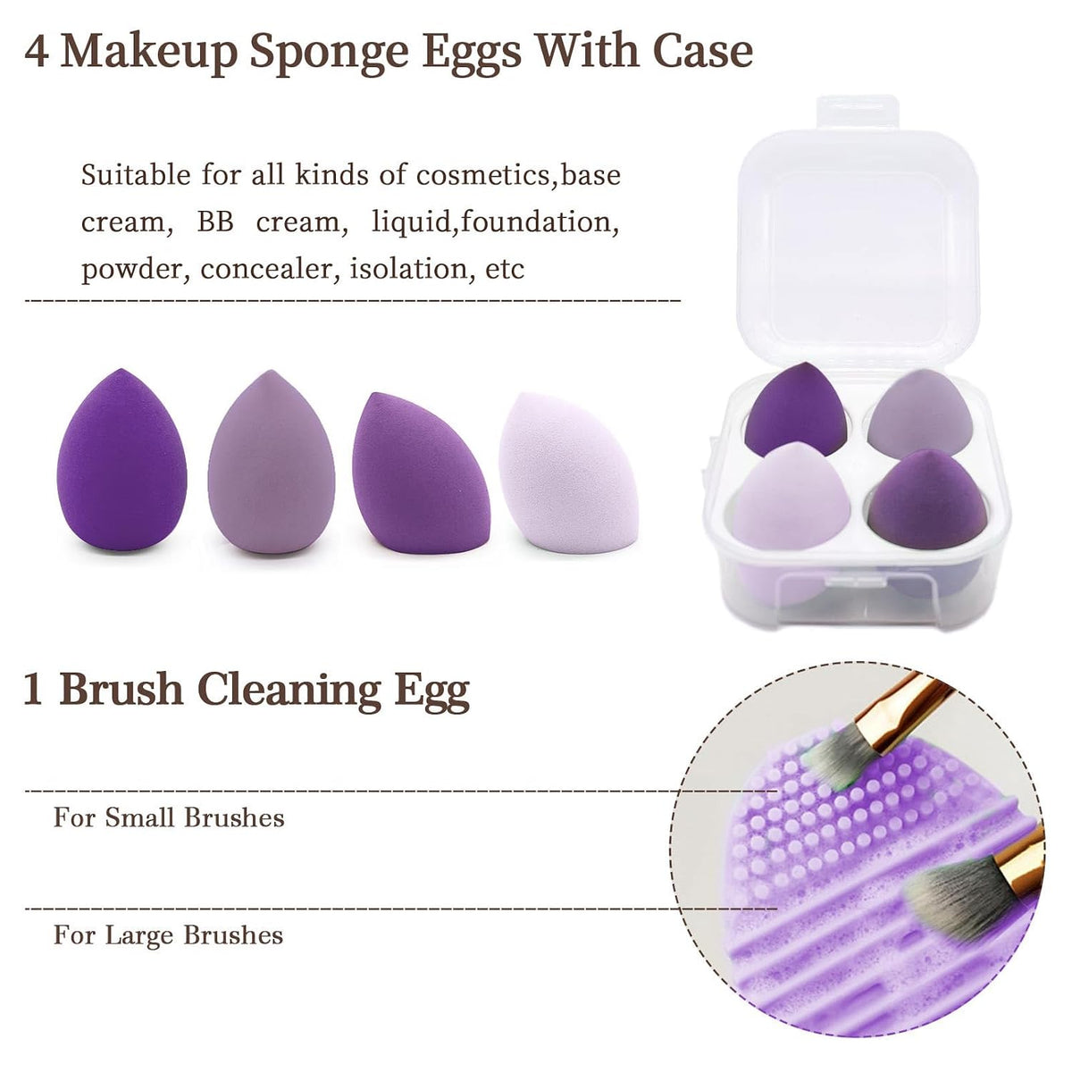 Makeup Brushes 22 Pcs Makeup Kit,Foundation Brush Eyeshadow Brush Make up Brushes Set (Purple, 22 Piece Set Large)