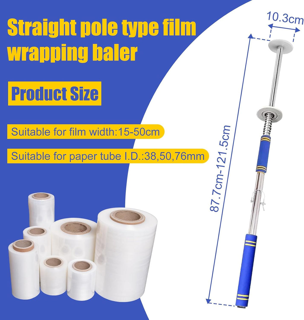 Long Handle Pallet Stretch Wrap Dispenser, Stretch Film Packing Machine, Stretch Film Dispenser Pole Holder, for Film