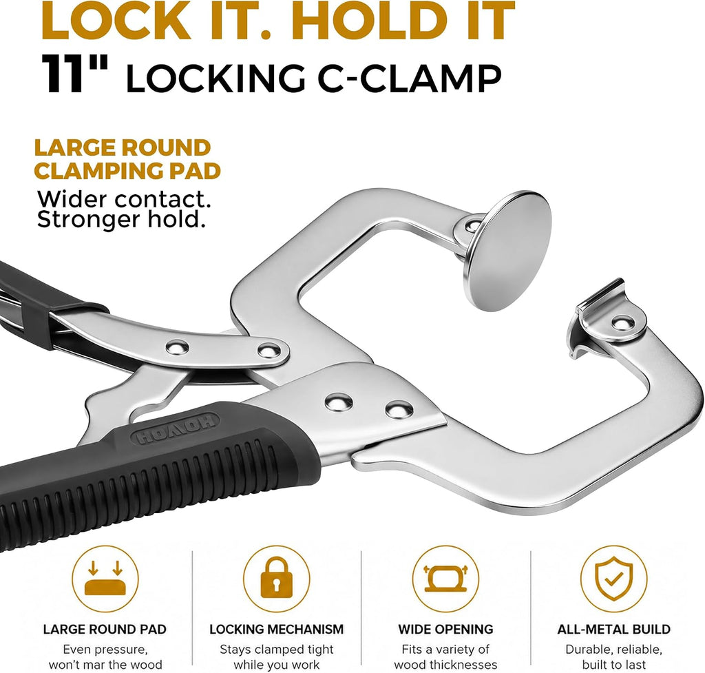 Pocket Hole Jig Kit, Professional Metal Pocket Screw Jig System | Detachable Vacuum Adapter, 3 Titanium-Coated Drill
