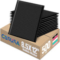 Black Bubble Mailers 8.5x12" 500 Pack Padded Envelopes Self Seal