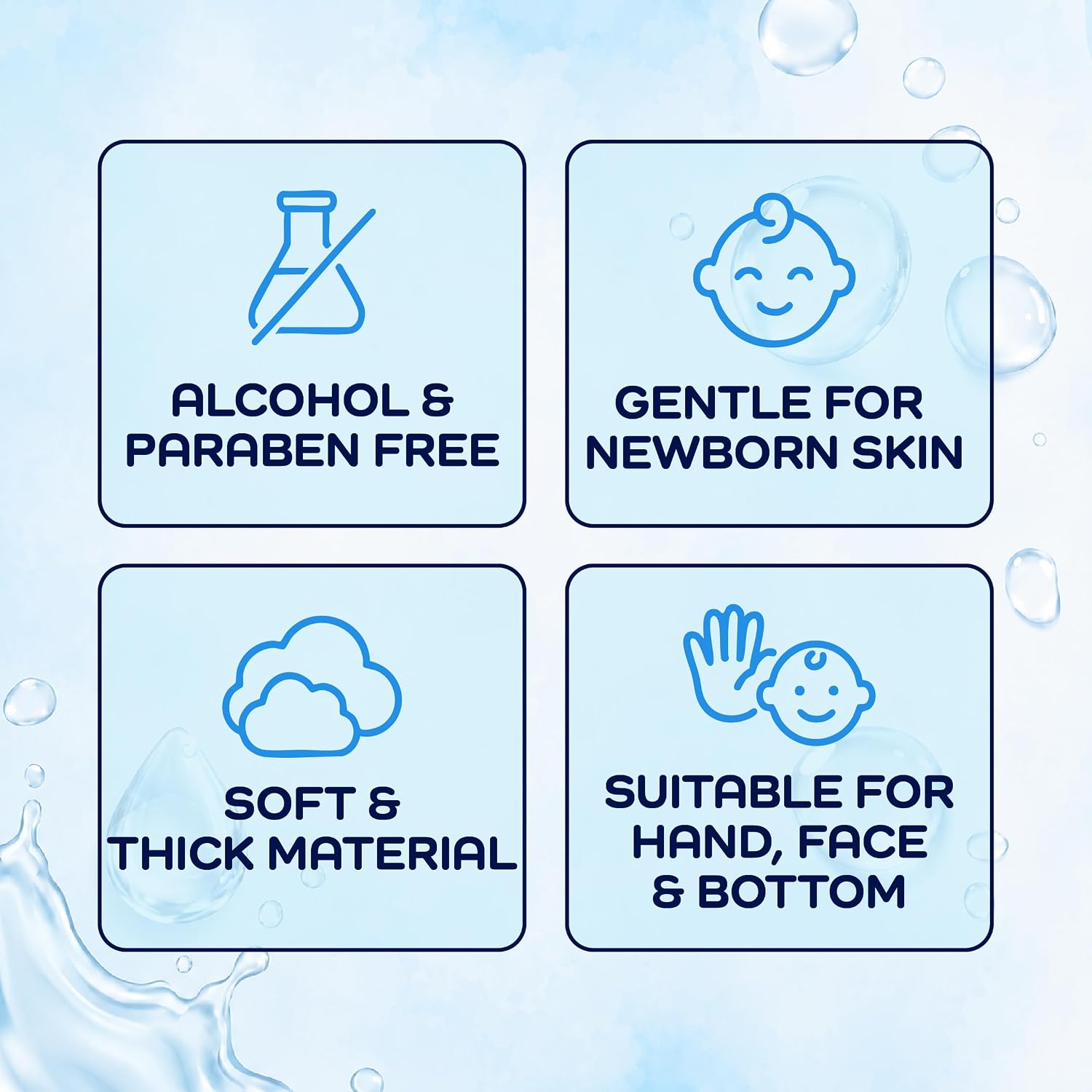 Baby Pure Water Baby Wipes, 24 Pack of 72 Count (1,728 Wipes Total) — 99% Pure Water Formula, Alcohol-Free &
