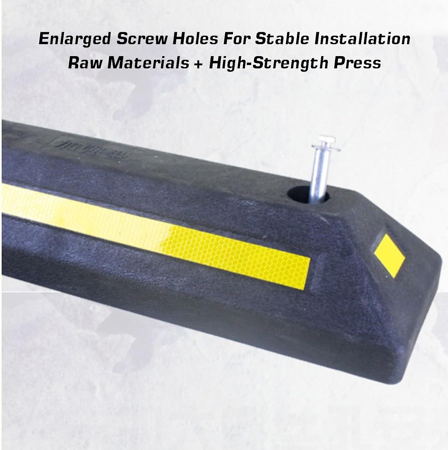 Friendly Parking Wheel Stops with Reflective Stripes,Ideal for Cars, Trucks, RVs, Trailers, and Garages, Best Curb