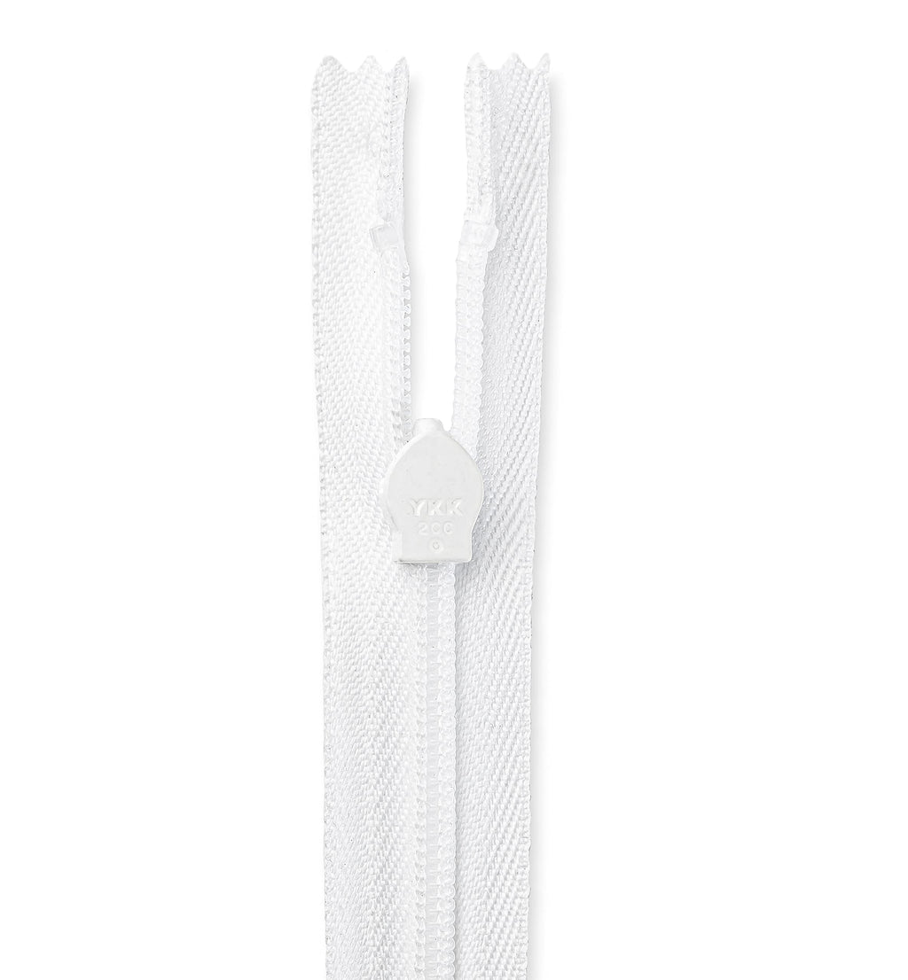 30 Inch Invisible Zipper Nylon White Zipper for Crafts and Sewing