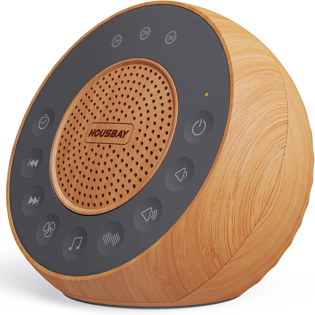 White Noise Machine with 31 Soothing Sounds, 5W Loud Stereo Sound, Auto-Off Timer, Adjustable Volume, Sleep Sound