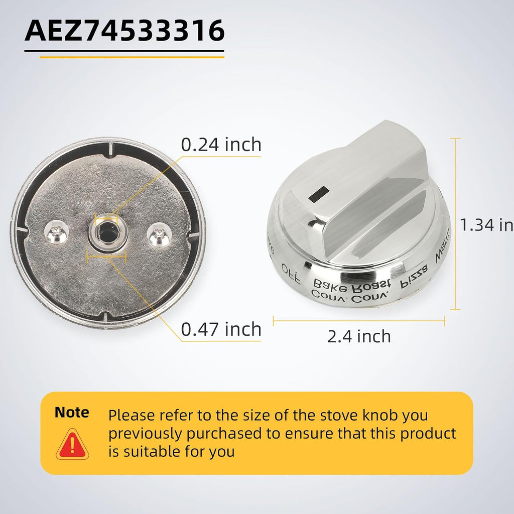 AEZ74533316 Range Oven Selector Knob Compatible with LSG4511ST/00 | Compatible with LSG4511ST/00 Oven Selector Knob
