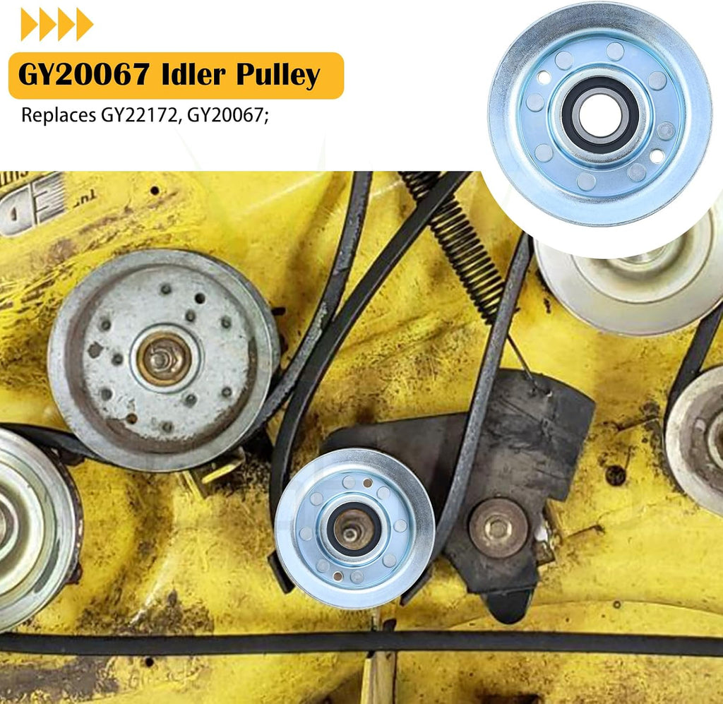 2PK GY22172 Idler Pulley for John Deere D140 L120 L130 LA145 Mowers