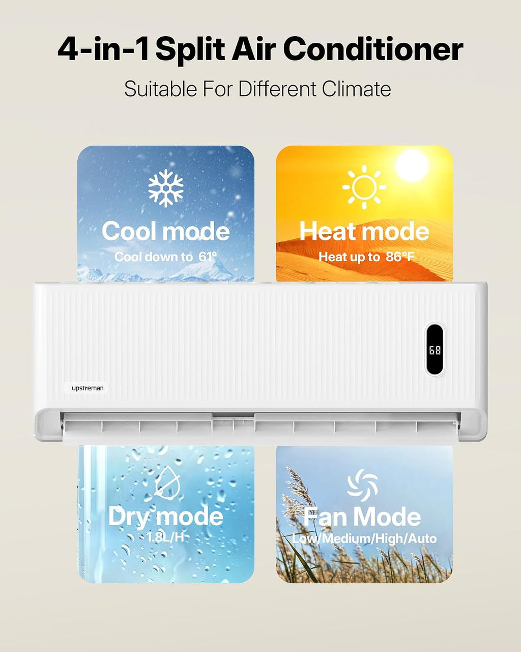 12,000 BTU DIY Mini Split AC & Heat Pump 230V, No Vacuum Required | Pre-Charged System, 18 SEER2 Ductless Inverter