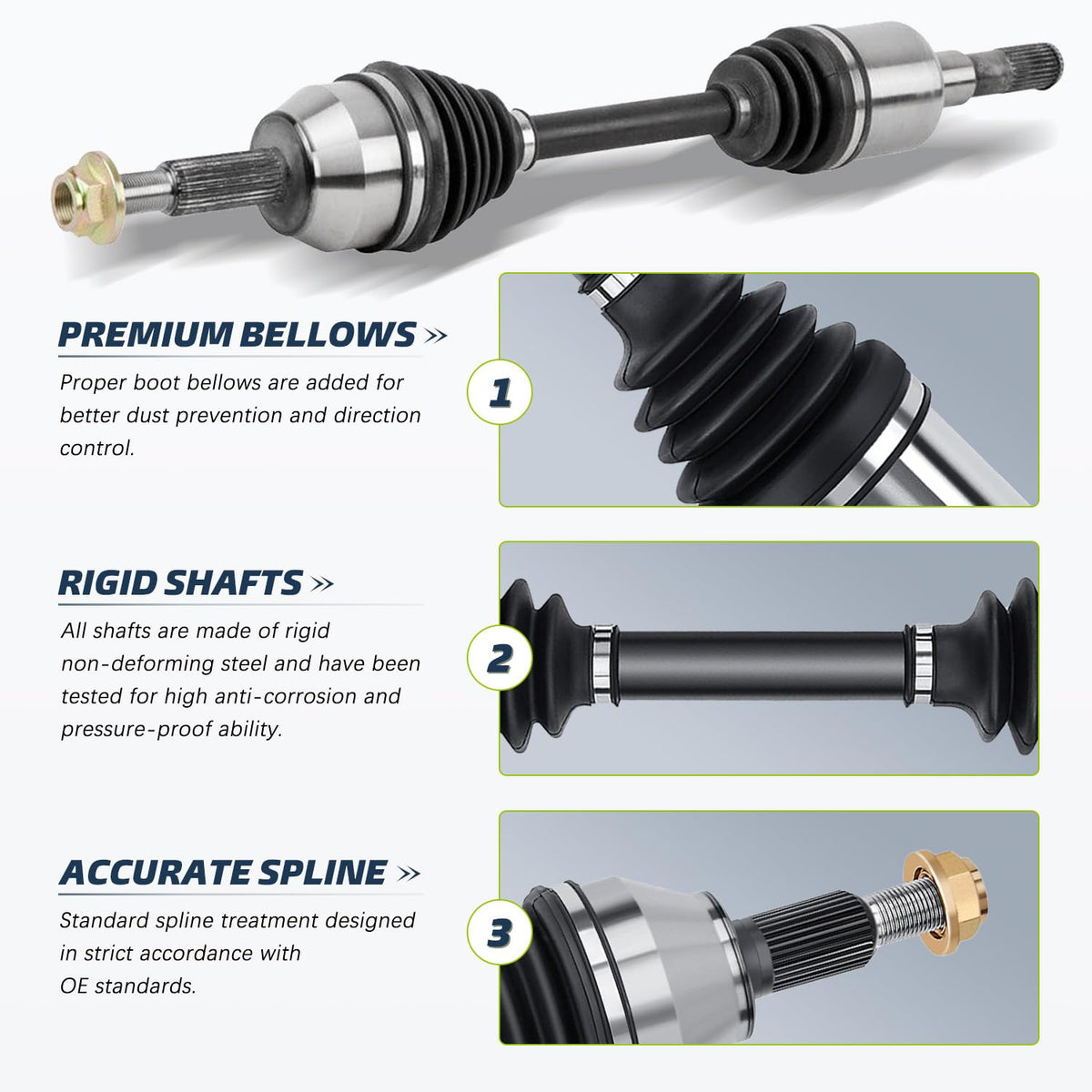NXTRIP CV Axle Front Left Side Compatible with Ford Explorer 2006-2009 2010