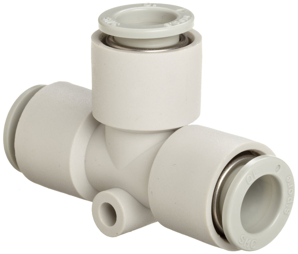 SMC KQ2T04-00A PBT Push-to-Connect Tube Fitting, Union Tee, 4 mm Tube OD (Pack of 10)