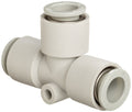 SMC KQ2T04-00A PBT Push-to-Connect Tube Fitting, Union Tee, 4 mm Tube OD (Pack of 10)