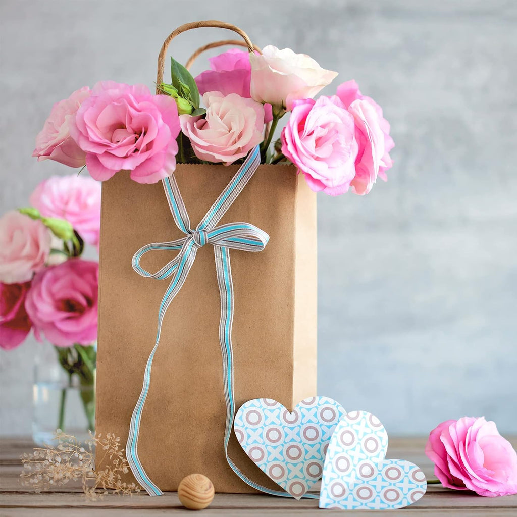 120pcs Brown Paper Bags with Handles, Assorted Sizes Gift Bags