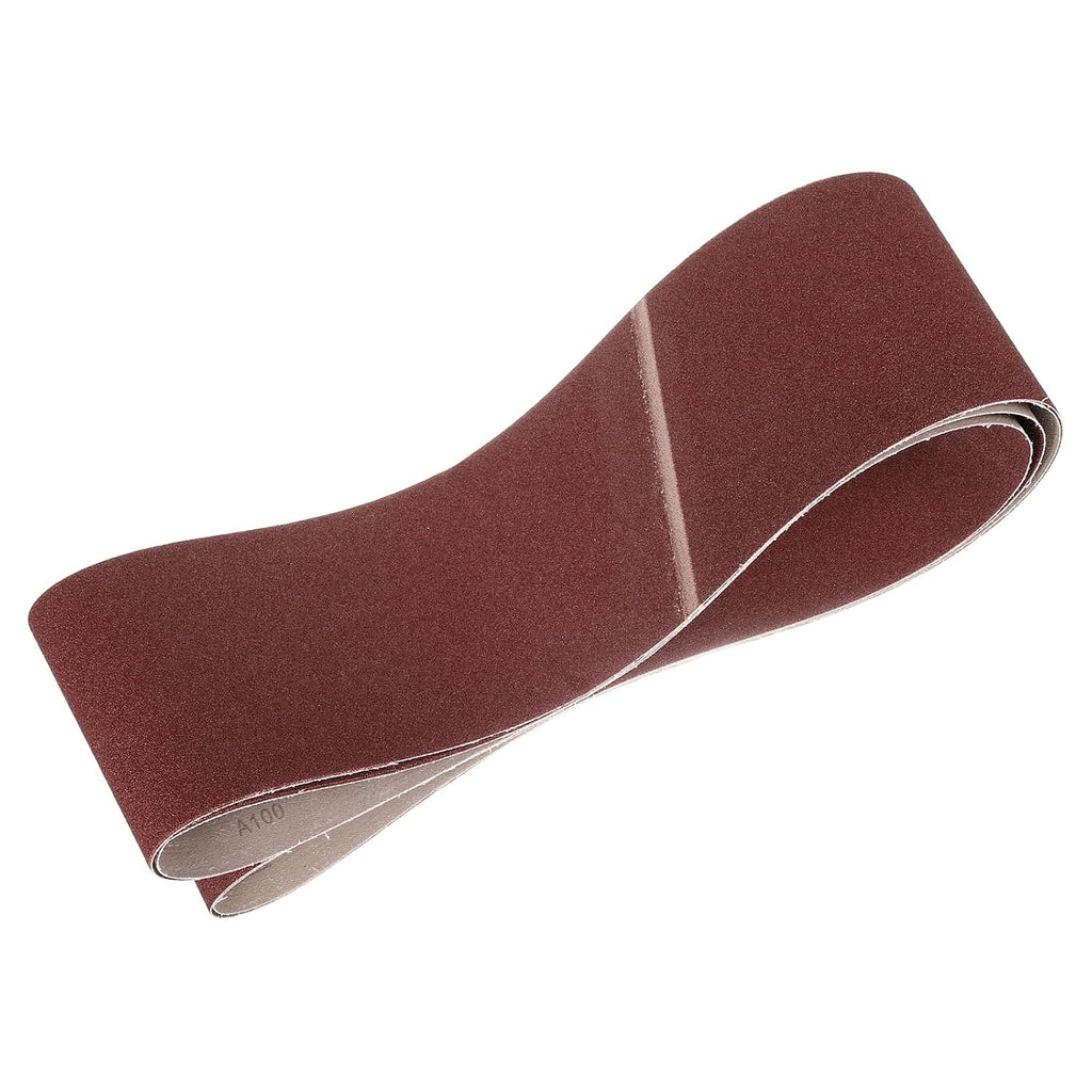 HARFINGTON 6 x 89 Inch Sanding Belts, 4 Pcs 100 Grits Aluminum Oxide