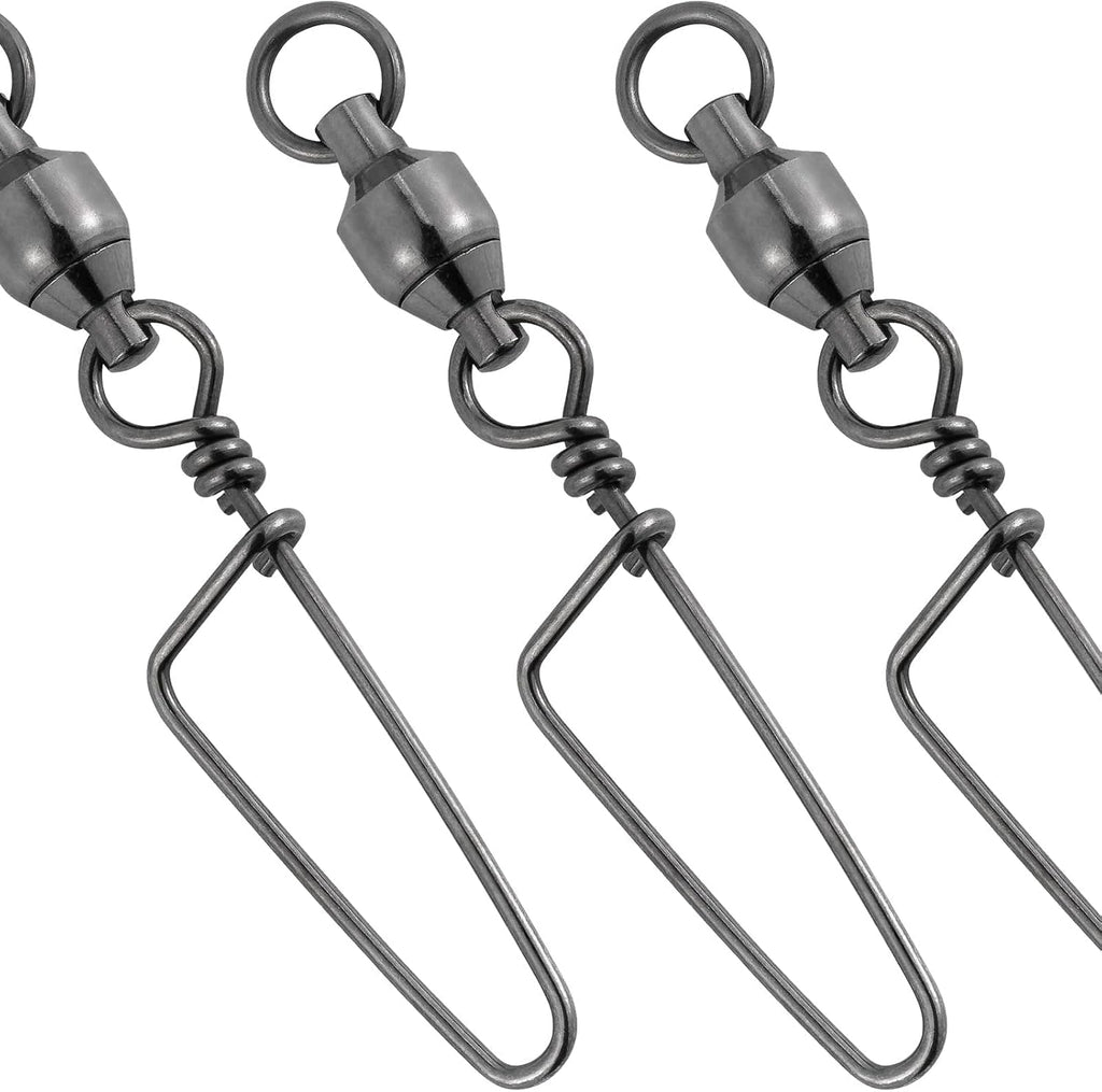 Fishing Snap Swivels Ball Bearing Swivels Fishing Tackle Saltwater & Freshwater Coast-Lock Lure Snap Clips Terminal