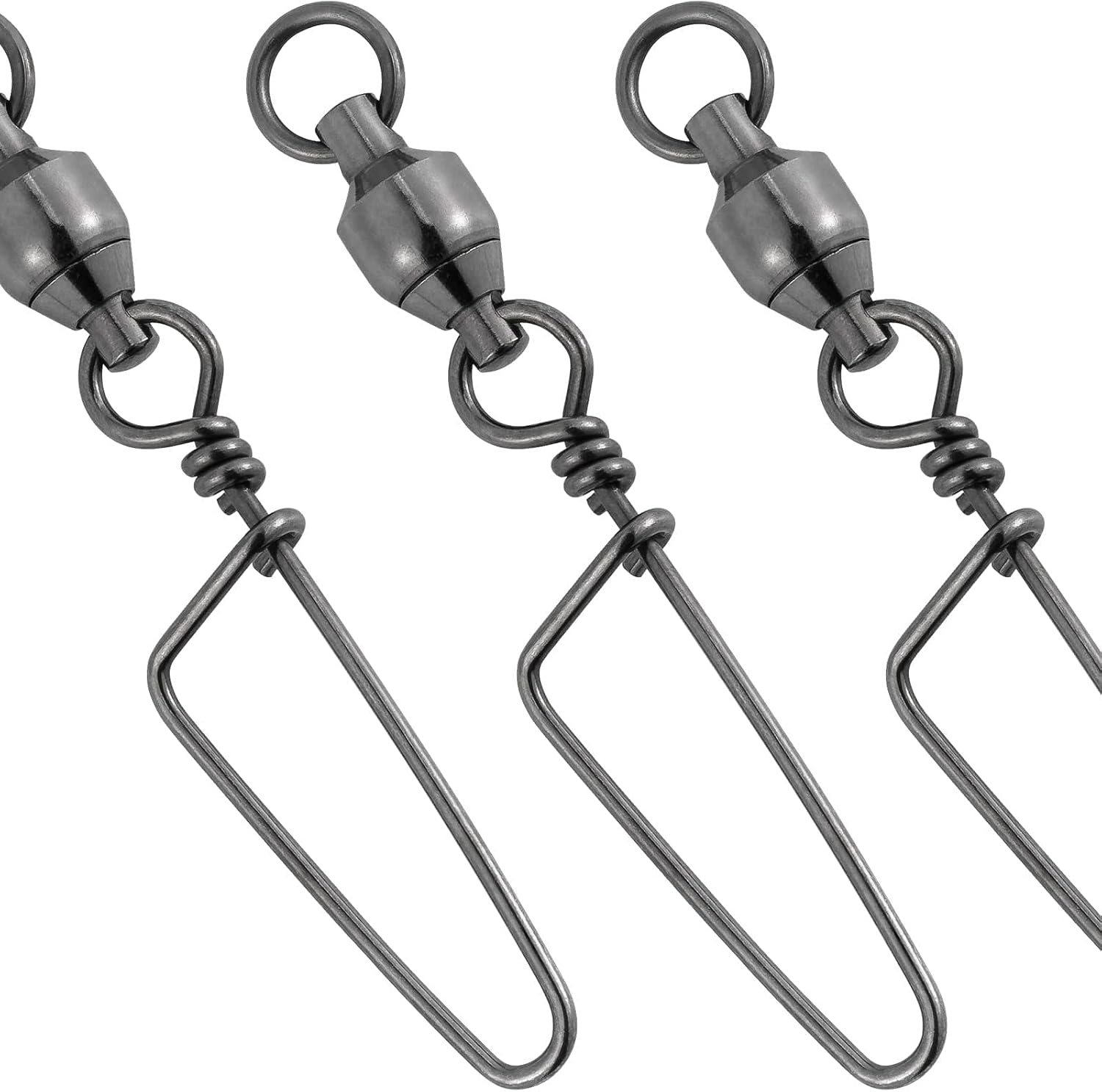 Fishing Snap Swivels Ball Bearing Swivels Fishing Tackle Saltwater & Freshwater Coast-Lock Lure Snap Clips Terminal