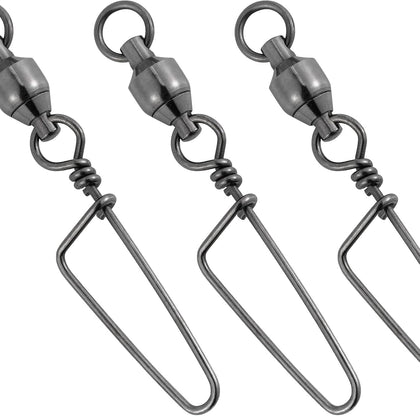 Fishing Snap Swivels Ball Bearing Swivels Fishing Tackle Saltwater & Freshwater Coast-Lock Lure Snap Clips Terminal