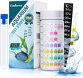7 in 1 Aquarium Test Kit for Freshwater and Saltwater - 125 Aquarium Test Strips with Test Tube & Thermometer - Fast