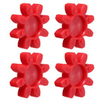 uxcell 4pcs GS28 Coupling Insert, Urethane Flexible Solid Type Jaw Coupling Center Insert for L-Jaw Couplings L-Jaw Couplers Set, Red