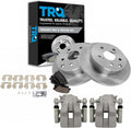 Rear Brake Pad and Rotor Set Ceramic Solid Rotors Calipers Compatible with 2006-2011 Toyota RAV4