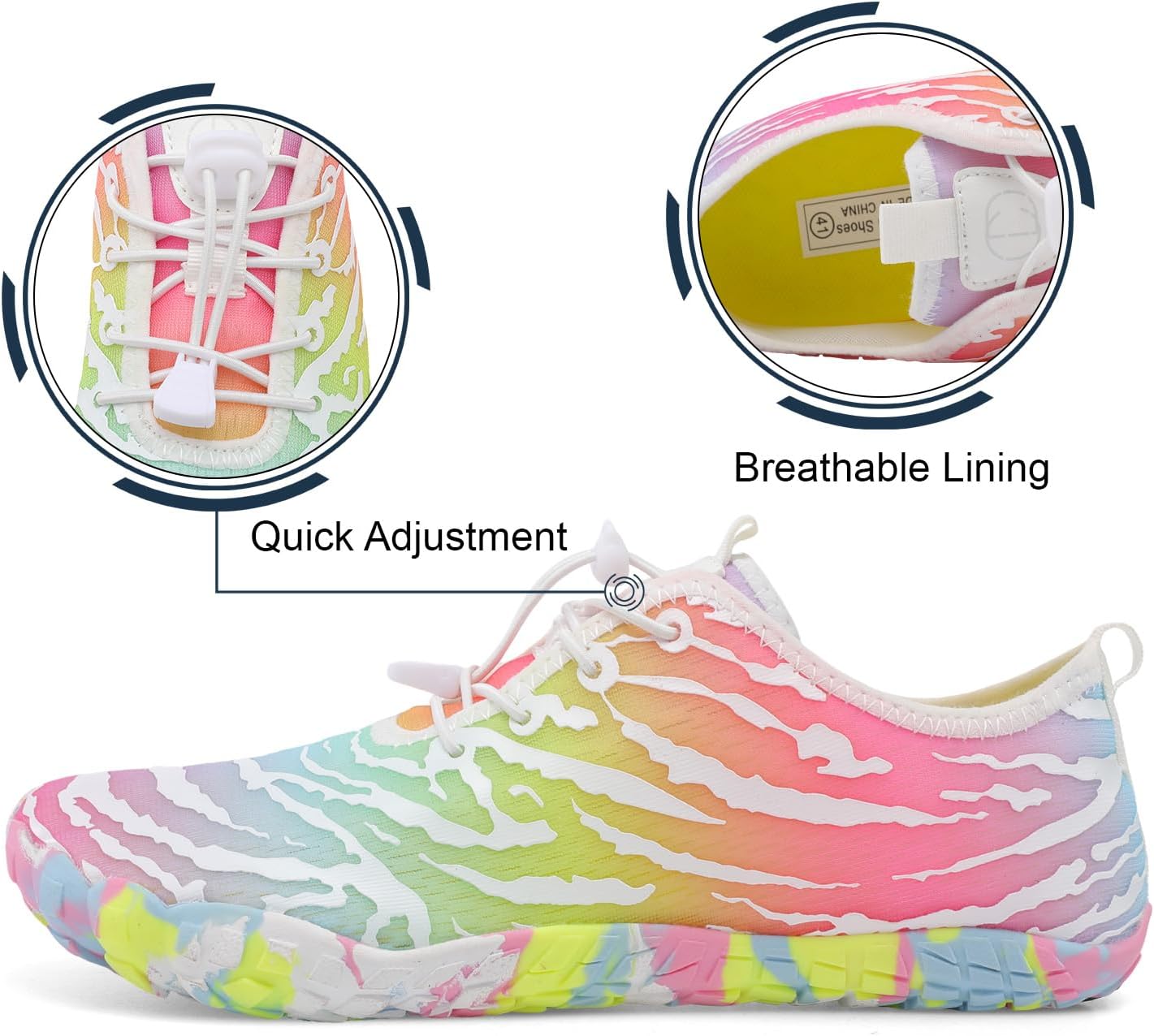 Swim Water Shoes for Women Men Quick Dry Barefoot Aqua Sneakers Shoe for Beach Hiking Diving Boating River Outdoor