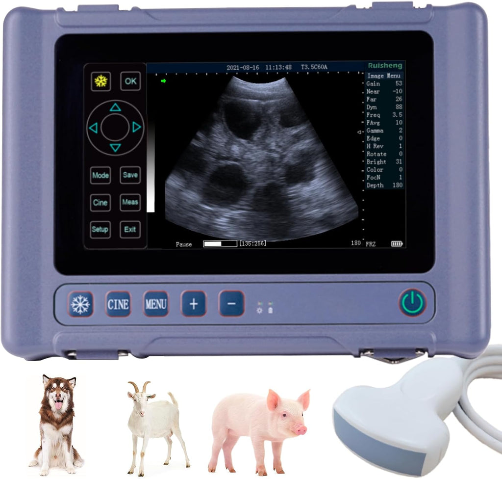 T1 Portable Veterinary Ultrasound Machine with 3.5 MHz Probe