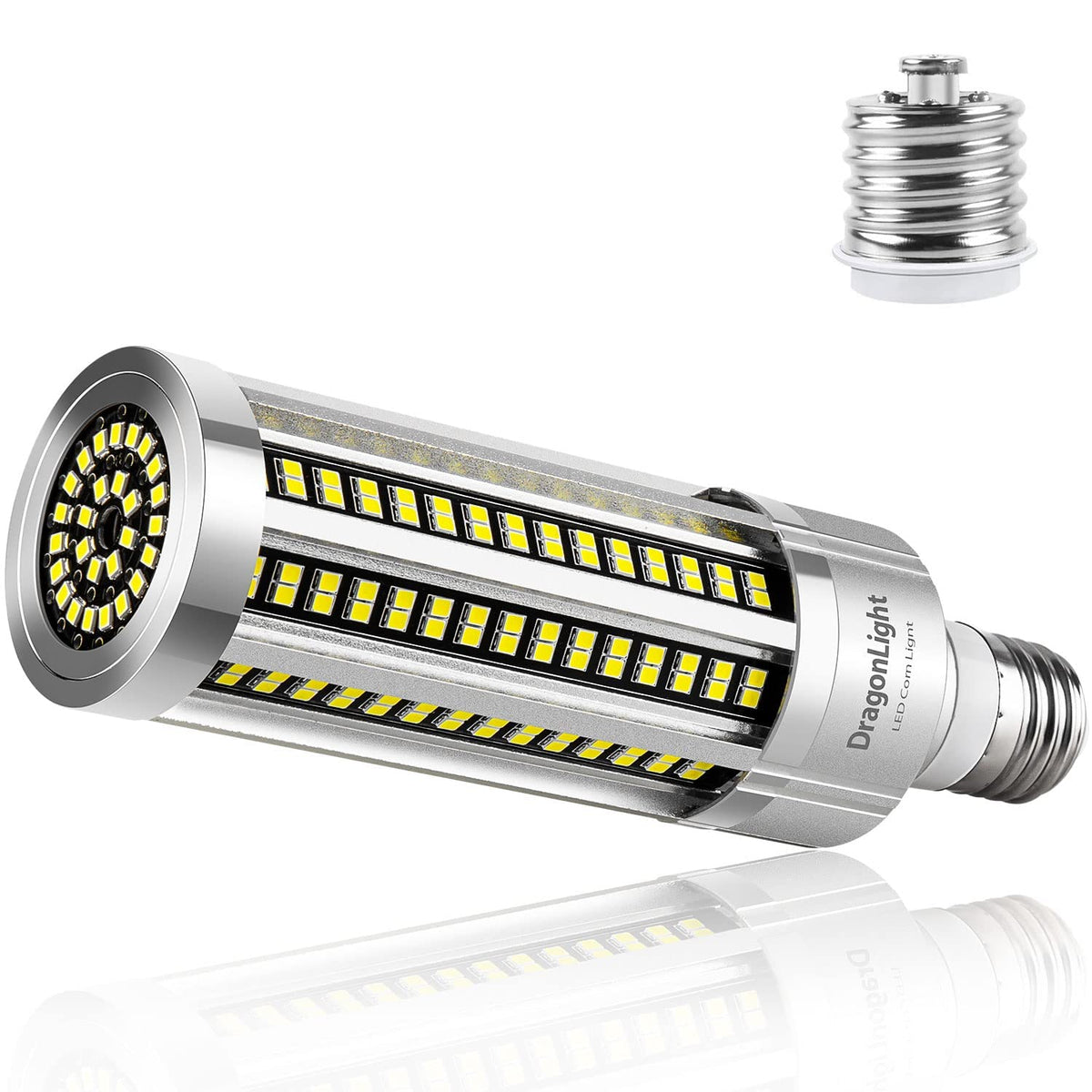 60W Corn LED Light Bulb Fanless (200 Watt Metal Halide/HID/HPS Replacement) E26/E39 Large Mogul Base LED Lamp 5000K