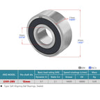 XIKE 1 Pcs 2201-2RS Sealed Self-Aligning Ball Bearings 12x32x14mm.