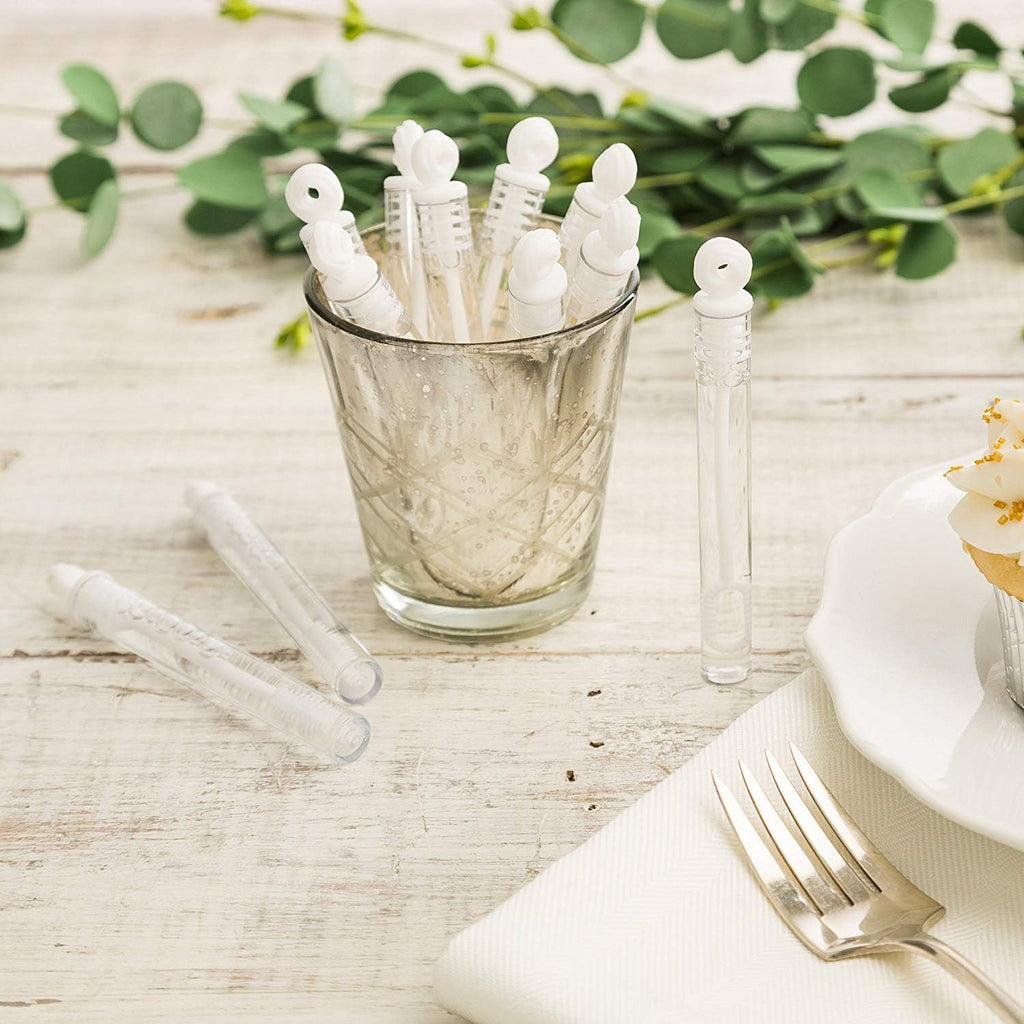 Love Knot Wedding Send Off Bubble Wands With Bubble Solution, 36pcs