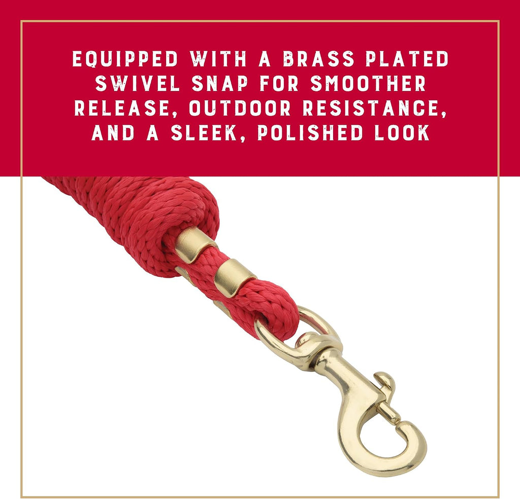 8' Horse Lead Rope with Brass-Plated Snap