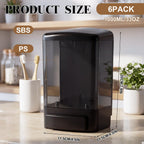 6 Pcs Wall Mounted Soap Dispenser,33.8 Oz 1000 Ml,All Black